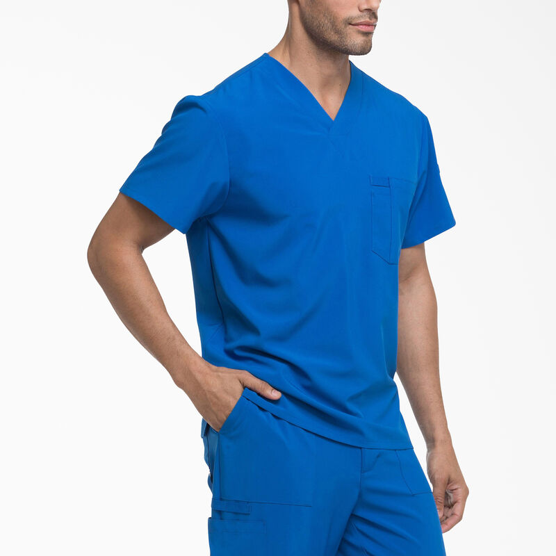 Dickies Men's EDS Essentials V-Neck Scrub Top Royal Blue ID-BrMqXGFU