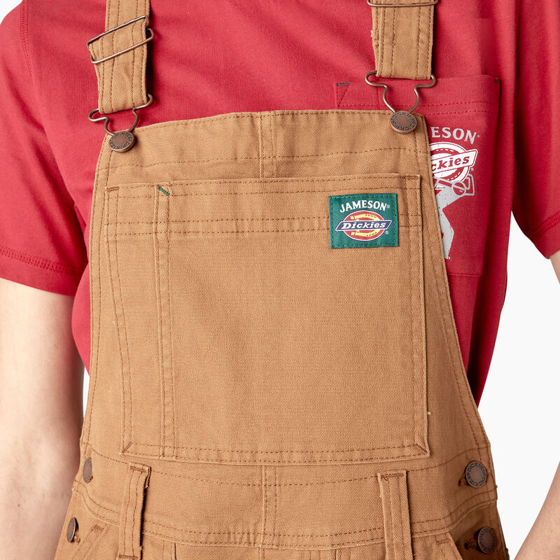 Dickies x Jameson Utility Double Knee Overalls Rinsed Brown Duck ID-Bt3eN3zo