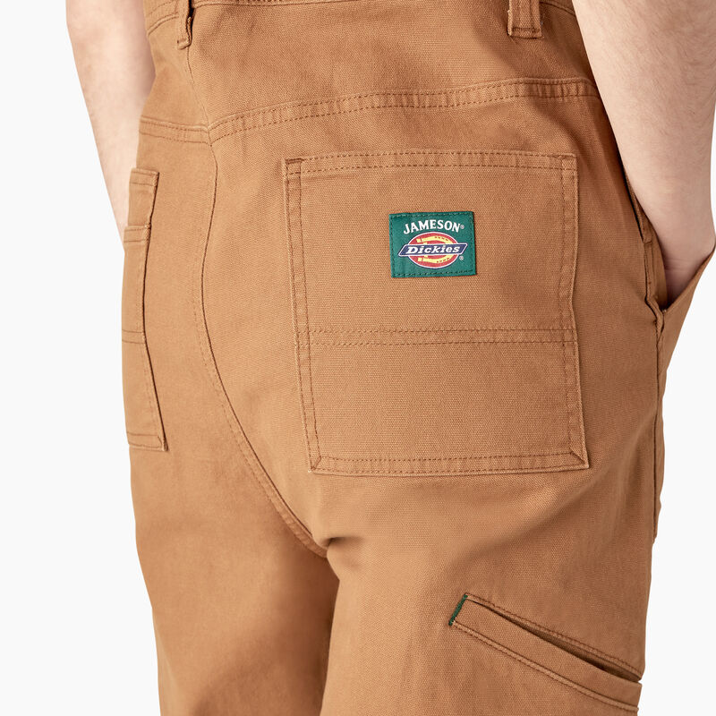 Dickies x Jameson Utility Double Knee Overalls Rinsed Brown Duck ID-Bt3eN3zo
