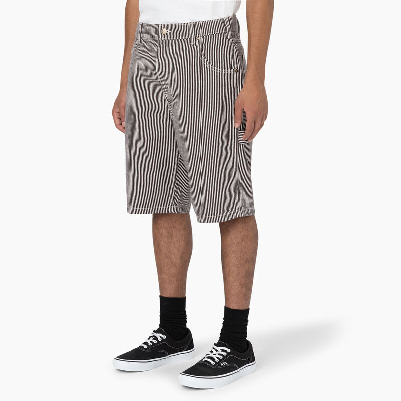 Dickies Hickory Stripe Relaxed Fit Carpenter Shorts, 11