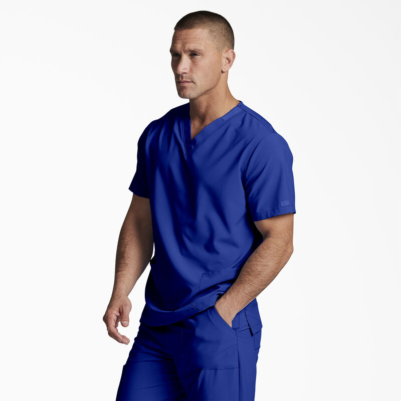 Dickies Unisex EDS Essentials V-Neck Scrub Top Galaxy Blue ID-CADrrKnD
