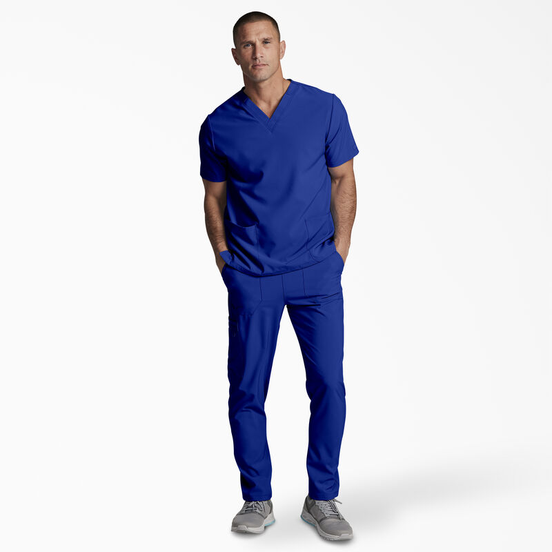 Dickies Unisex EDS Essentials V-Neck Scrub Top Galaxy Blue ID-CADrrKnD