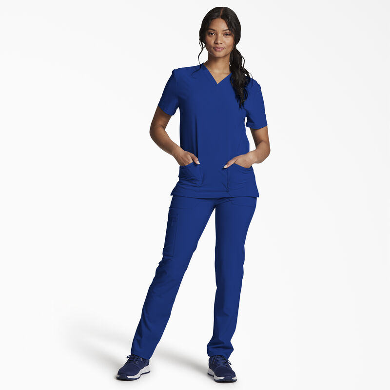 Dickies Unisex EDS Essentials V-Neck Scrub Top Galaxy Blue ID-CADrrKnD