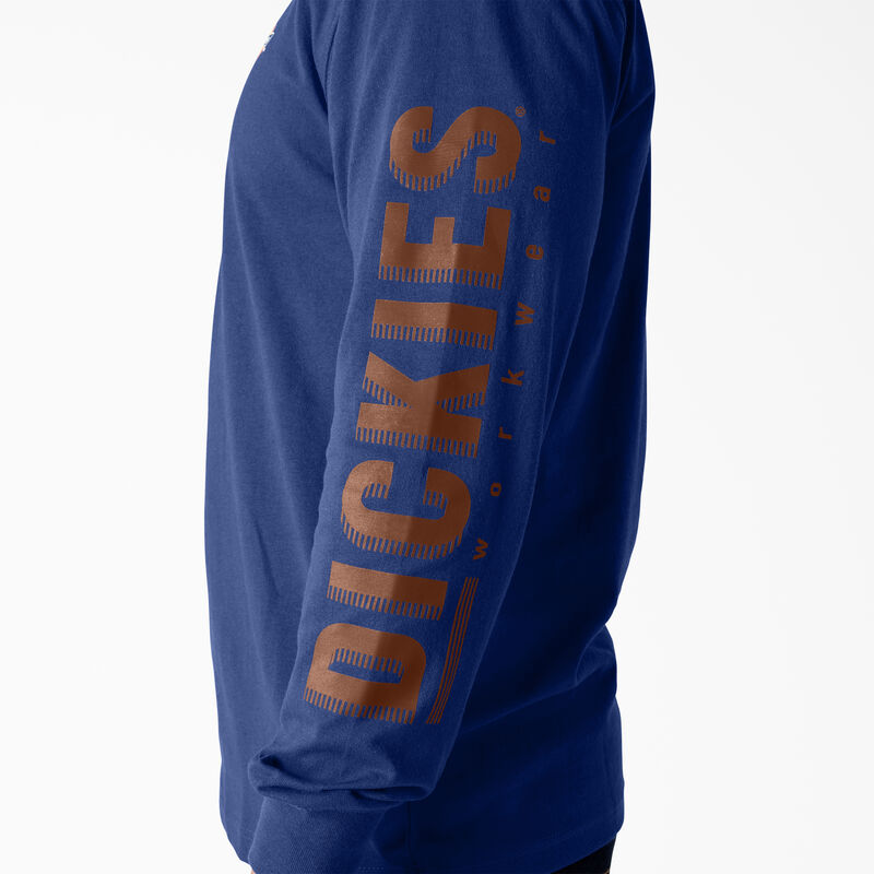 Dickies Long Sleeve Workwear Graphic T-Shirt Surf Blue ID-CCRlYbPG