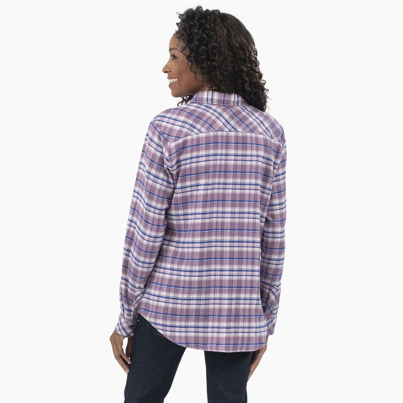 Dickies Plaid Flannel Long Sleeve Shirt Grapeade/Orchard Plaid ID-CQ3Tnn1N