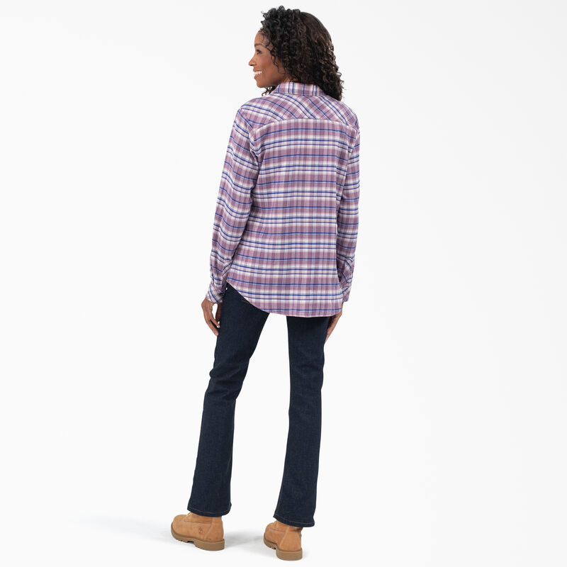 Dickies Plaid Flannel Long Sleeve Shirt Grapeade/Orchard Plaid ID-CQ3Tnn1N