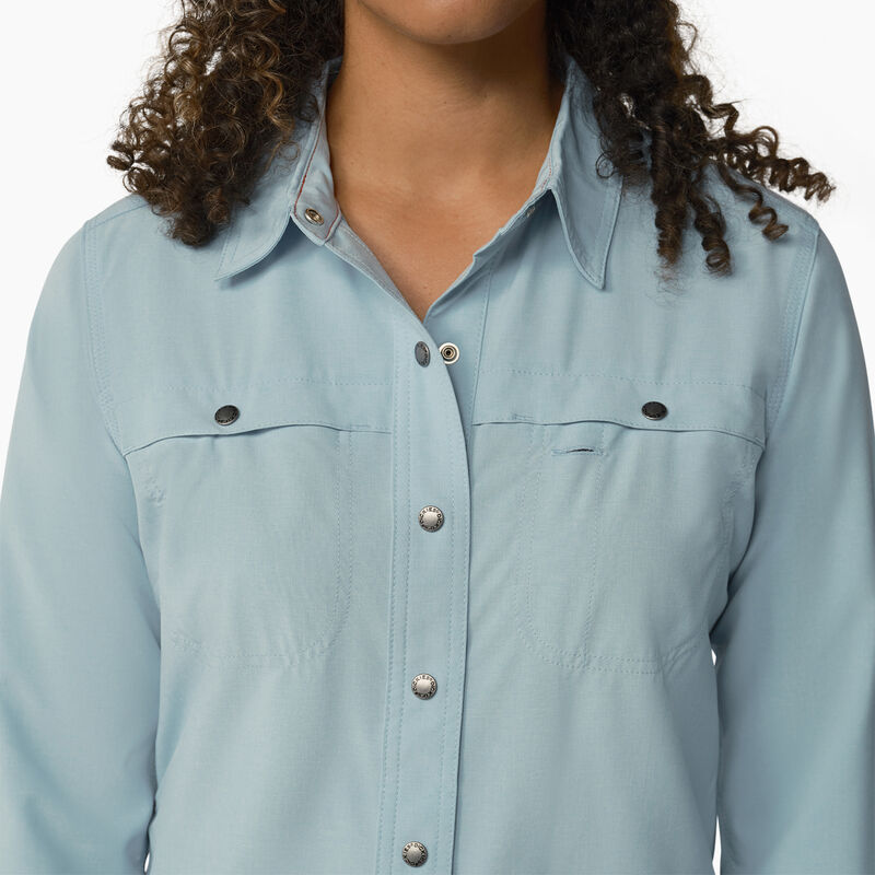 Dickies Cooling Roll-Tab Work Shirt Clear Blue ID-CXHUgWY1