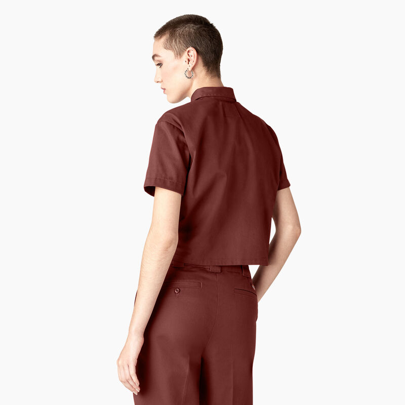 Dickies Cropped Work Shirt Fired Brick ID-Cgo0RrII