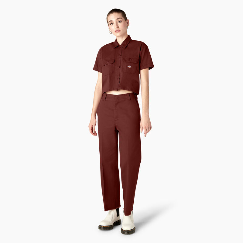 Dickies Cropped Work Shirt Fired Brick ID-Cgo0RrII