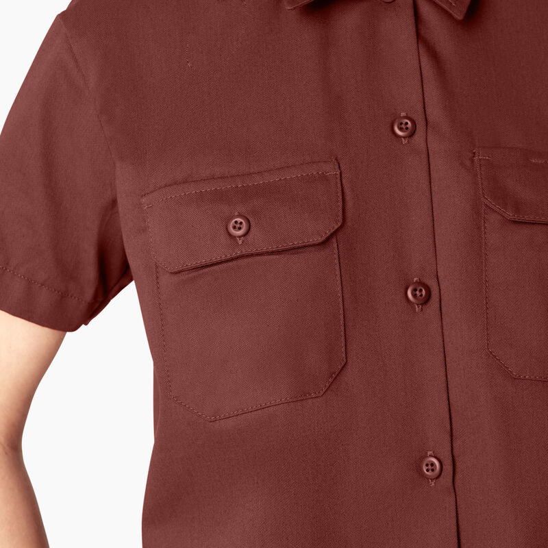 Dickies Cropped Work Shirt Fired Brick ID-Cgo0RrII