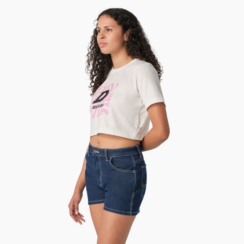 Dickies Zebra Graphic Cropped T-Shirt White ID-CnT2WAHN