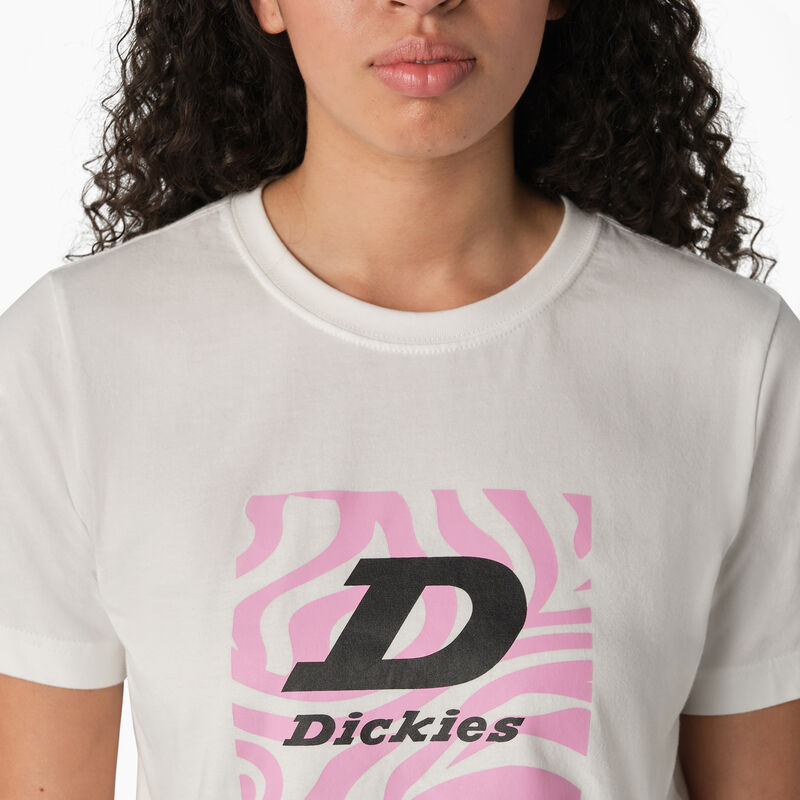 Dickies Zebra Graphic Cropped T-Shirt White ID-CnT2WAHN