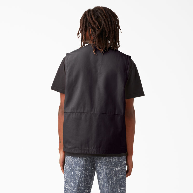 Dickies Stonewashed Duck Carpenter Vest Stonewashed Black ID-Cs4bVz62