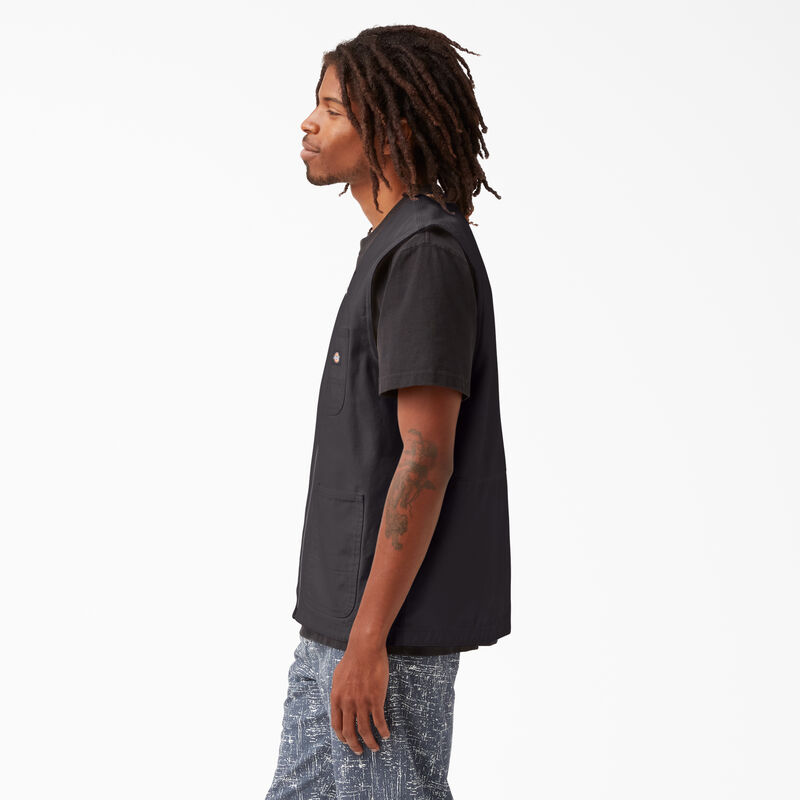Dickies Stonewashed Duck Carpenter Vest Stonewashed Black ID-Cs4bVz62
