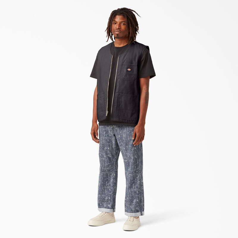 Dickies Stonewashed Duck Carpenter Vest Stonewashed Black ID-Cs4bVz62