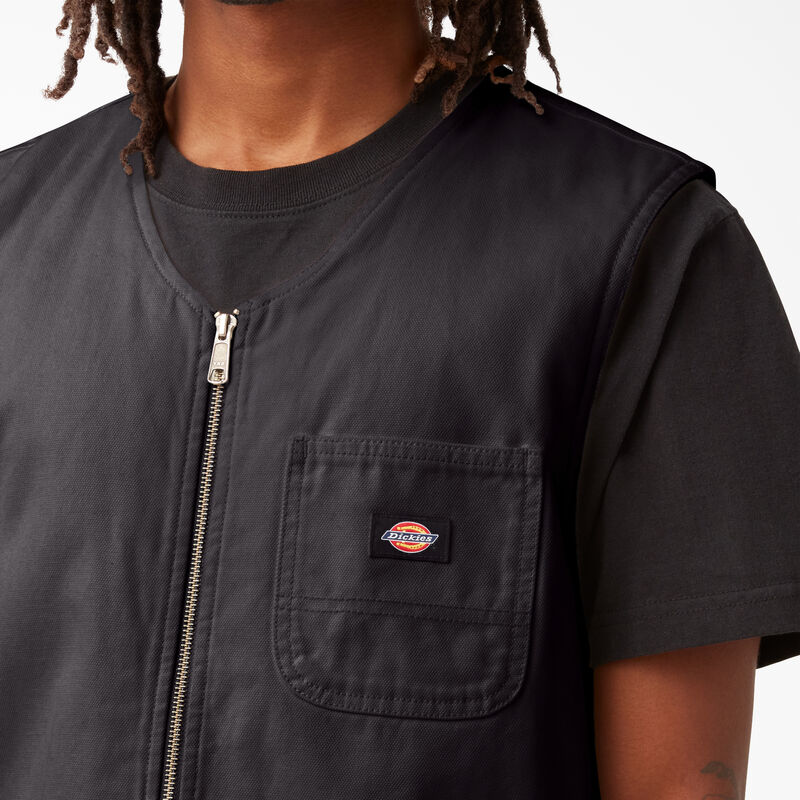 Dickies Stonewashed Duck Carpenter Vest Stonewashed Black ID-Cs4bVz62