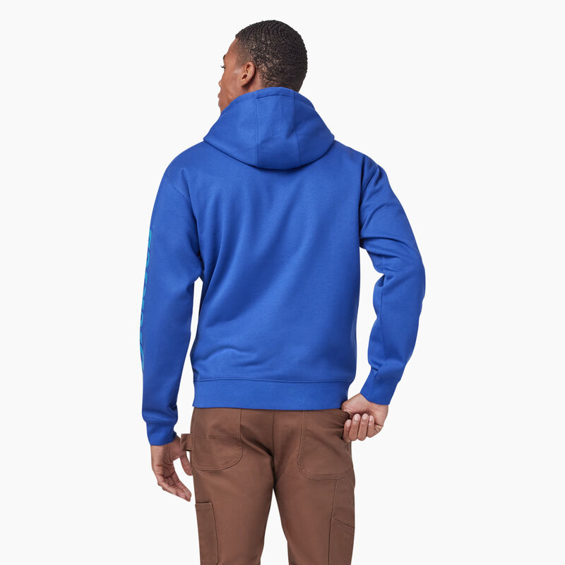Dickies Water Repellent Logo Sleeve Hoodie Surf Blue ID-Csdmz7BW