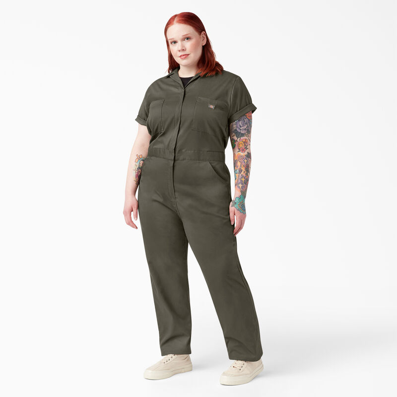 Dickies Plus FLEX Cooling Short Sleeve Coveralls Moss Green ID-CuvgM91i