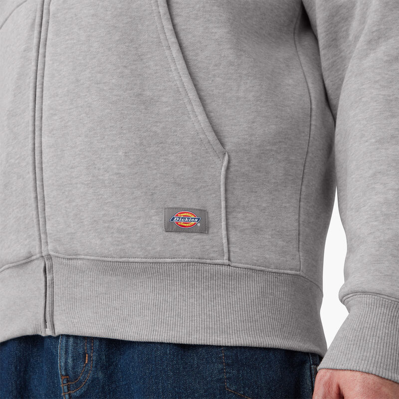 Dickies Thermal Lined Full-Zip Fleece Hoodie Heather Gray ID-D6z6FOod