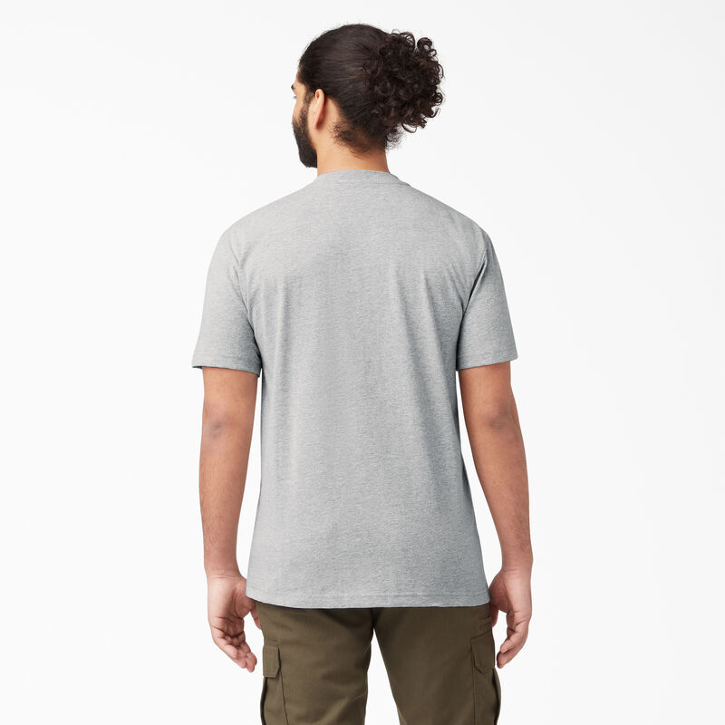 Dickies Heavyweight Short Sleeve Henley T-Shirt Heather Gray ID-DHKZ6NUi