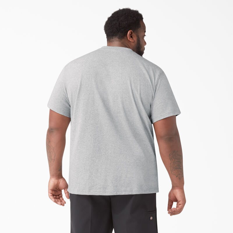 Dickies Heavyweight Short Sleeve Henley T-Shirt Heather Gray ID-DHKZ6NUi