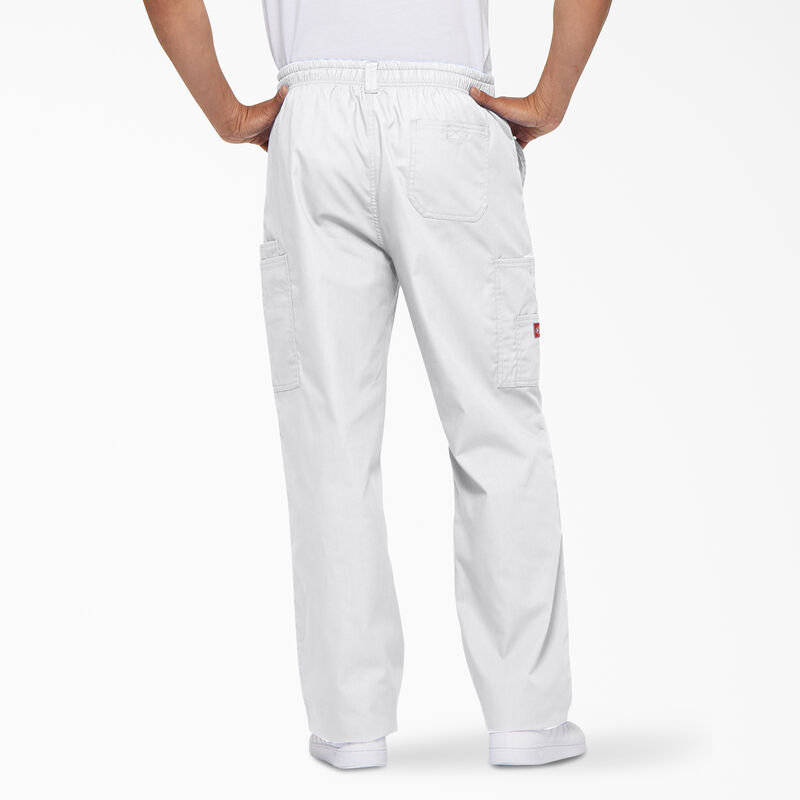 Dickies Men's EDS Signature Cargo Scrub Pants White ID-DXx2Se03