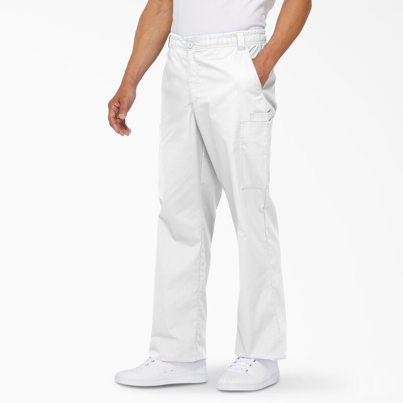 Dickies Men's EDS Signature Cargo Scrub Pants White ID-DXx2Se03