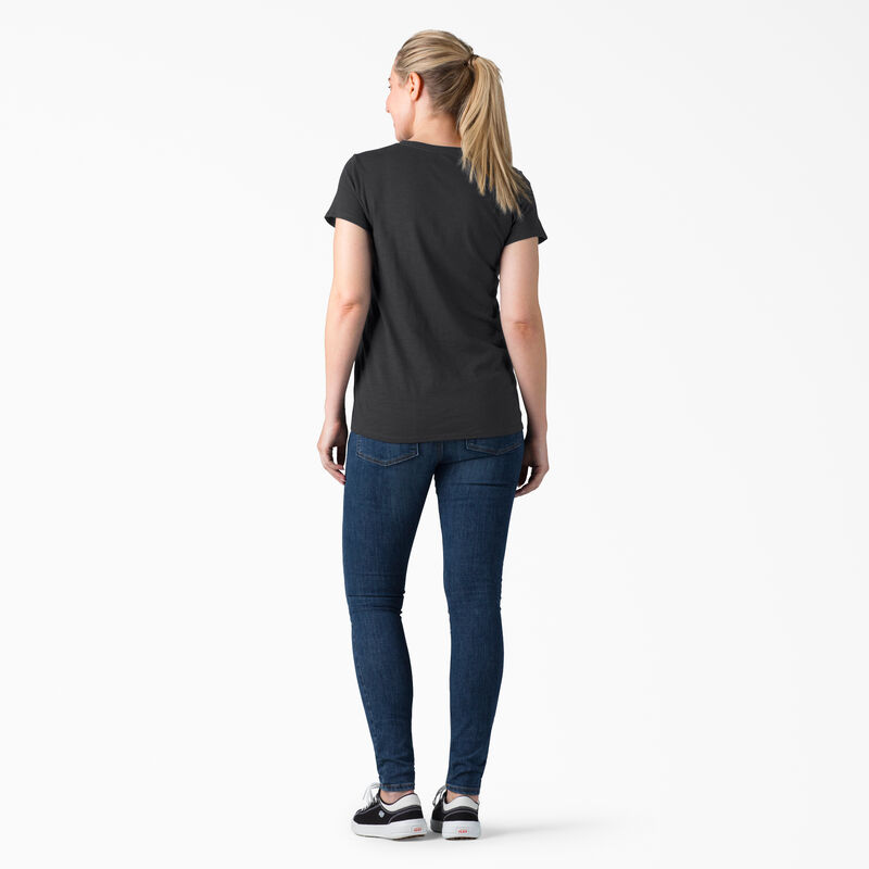 Dickies Short Sleeve V-Neck T-Shirt Black ID-DYF2CNtE