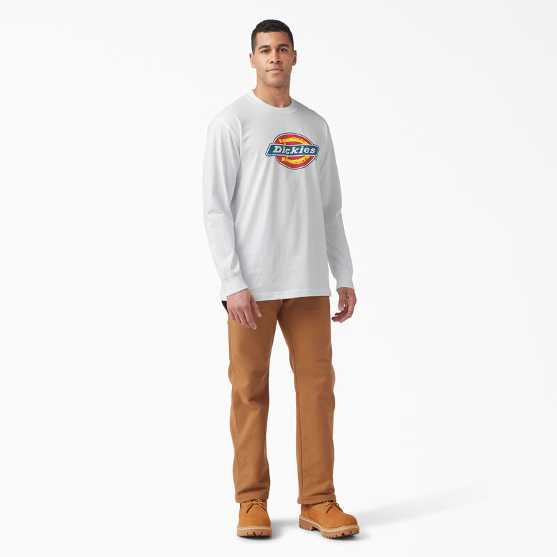 Dickies Tri-Color Logo Graphic Long Sleeve T-Shirt White ID-DZOZ5J28