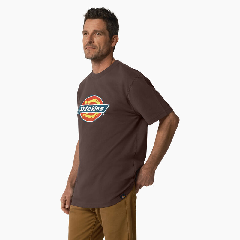 Dickies Short Sleeve Tri-Color Logo Graphic T-Shirt Chocolate Brown ID-DgYqeEF8