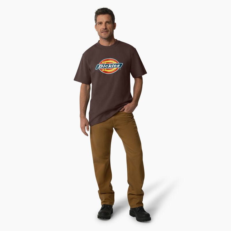 Dickies Short Sleeve Tri-Color Logo Graphic T-Shirt Chocolate Brown ID-DgYqeEF8