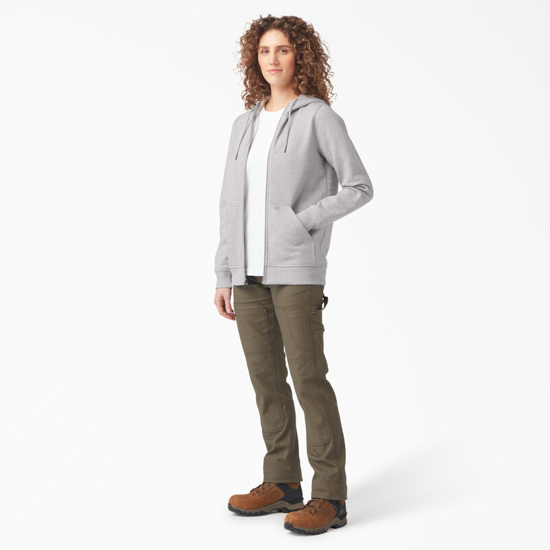 Dickies Heavyweight Full-Zip Fleece Hoodie Heather Gray ID-Dn5eiEFf