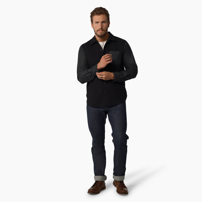 Dickies 1922 Long Sleeve Shirt Rinsed Black ID-DtujlGgb