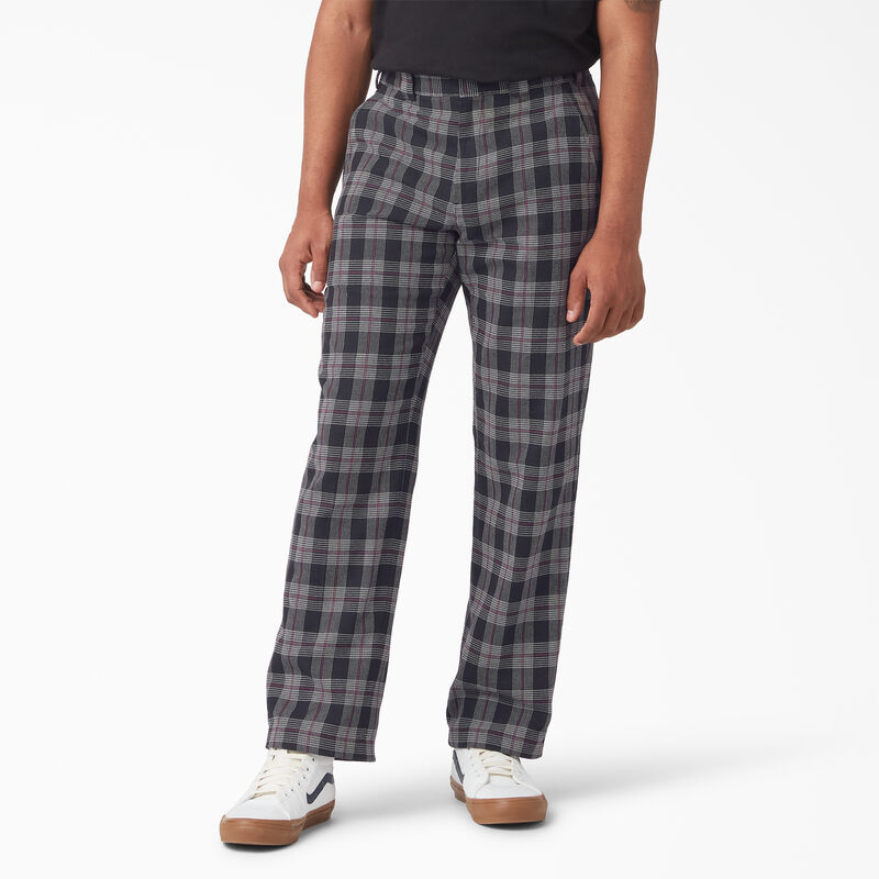 Dickies Regular Fit Plaid Pants Wine/Black Plaid ID-Dz1Fpm8v
