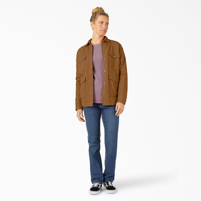 Dickies Duck High Pile Fleece Lined Chore Coat Brown Duck ID-E0iasBuN