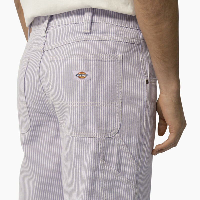 Dickies Garyville Regular Fit Hickory Stripe Carpenter Pants Ecru/Lilac ID-E7D79bfF