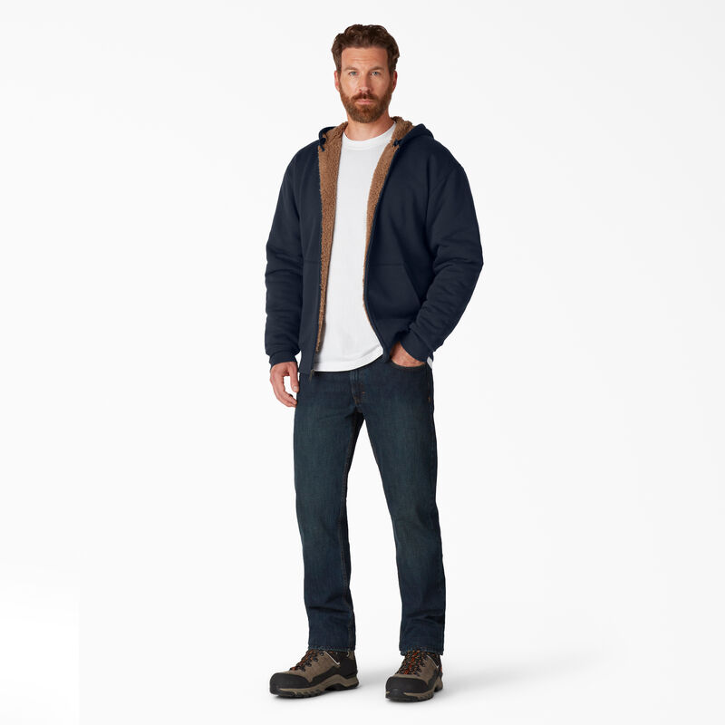 Dickies High Pile Fleece Lined Full Zip Hoodie Dark Navy ID-EB5MQ0b8