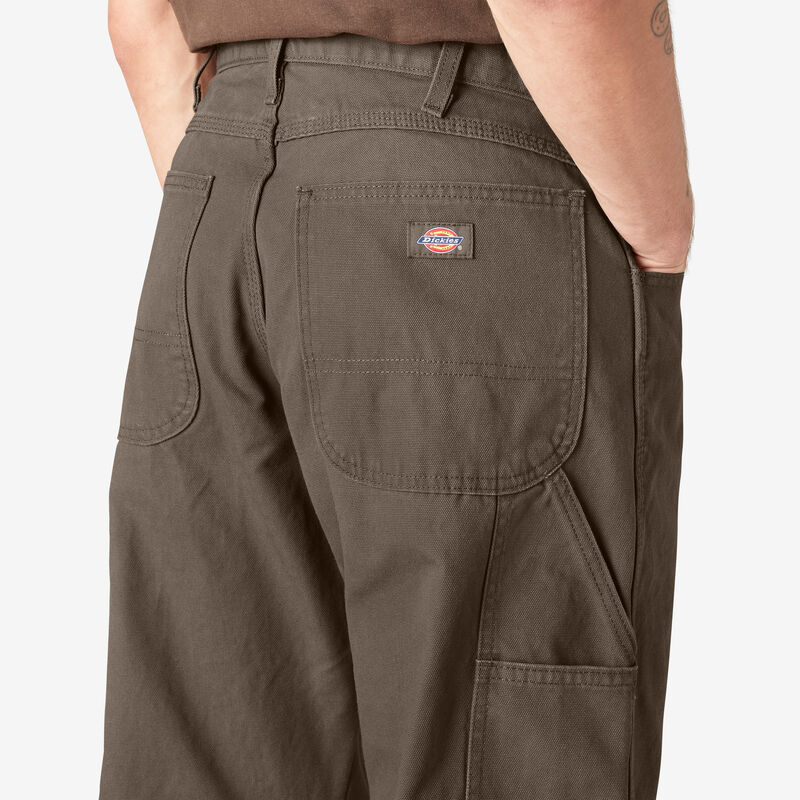 Dickies Relaxed Fit Heavyweight Duck Carpenter Pants Rinsed Mushroom ID-EDtW4D0G