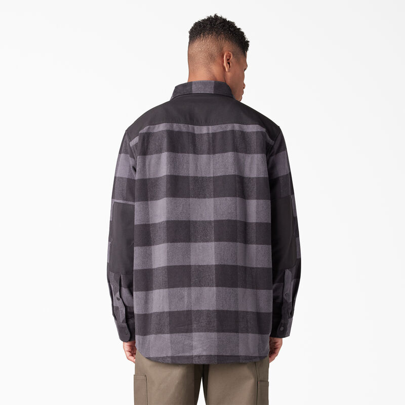 Dickies Heavyweight Brawny Flannel Shirt Charcoal/Black Buffalo Plaid ID-EUumm87j
