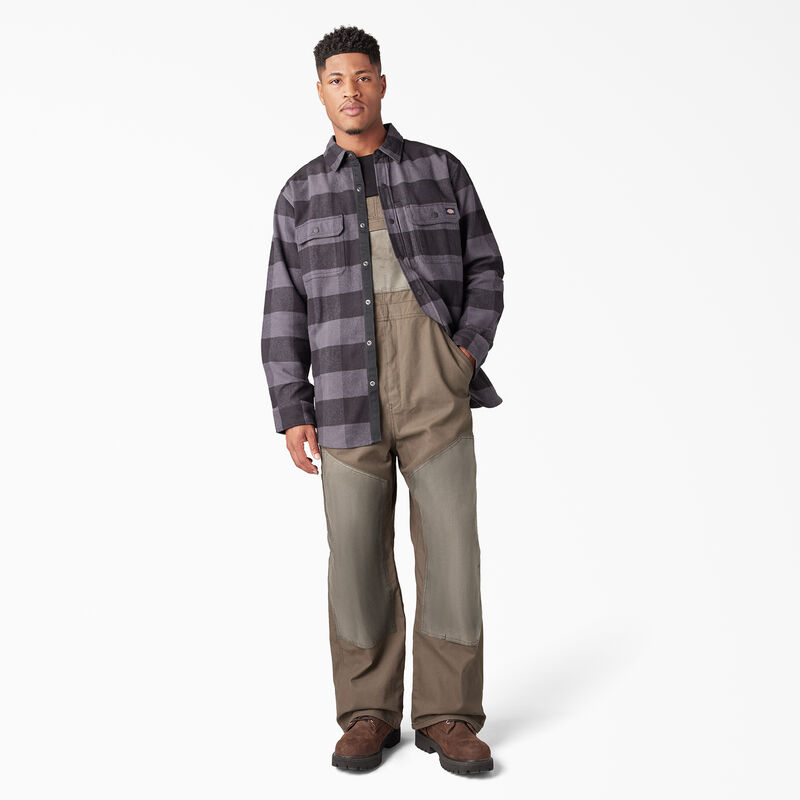 Dickies Heavyweight Brawny Flannel Shirt Charcoal/Black Buffalo Plaid ID-EUumm87j