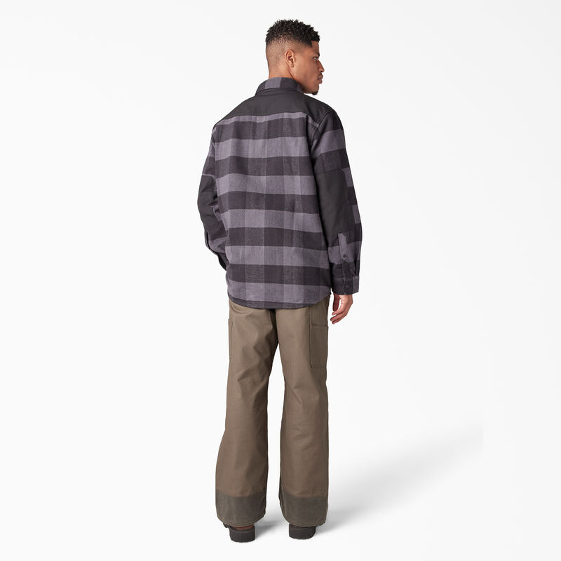 Dickies Heavyweight Brawny Flannel Shirt Charcoal/Black Buffalo Plaid ID-EUumm87j