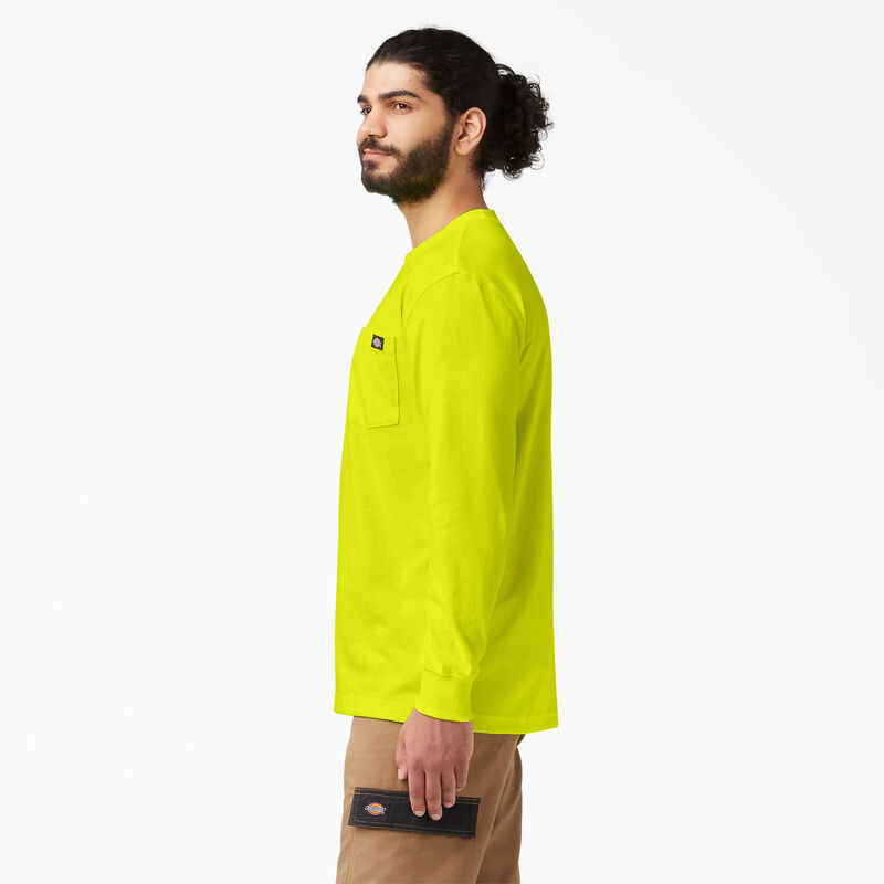 Dickies Heavyweight Neon Long Sleeve Pocket T-Shirt Bright Yellow ID-EWhEjlMs