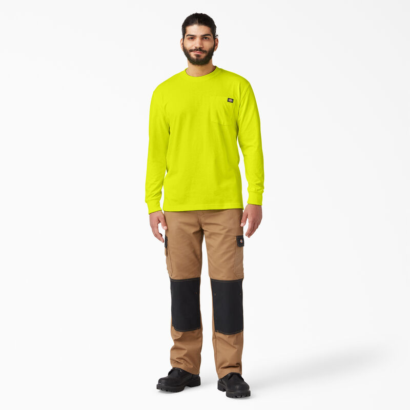 Dickies Heavyweight Neon Long Sleeve Pocket T-Shirt Bright Yellow ID-EWhEjlMs