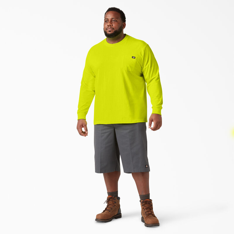 Dickies Heavyweight Neon Long Sleeve Pocket T-Shirt Bright Yellow ID-EWhEjlMs