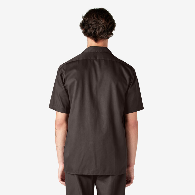 Dickies Short Sleeve Work Shirt Dark Brown ID-F11gWUal