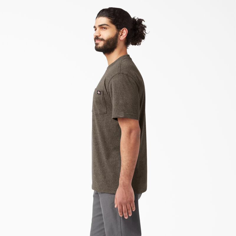 Dickies Heavyweight Heathered Short Sleeve Pocket T-Shirt Chocolate Heather ID-F5okormh