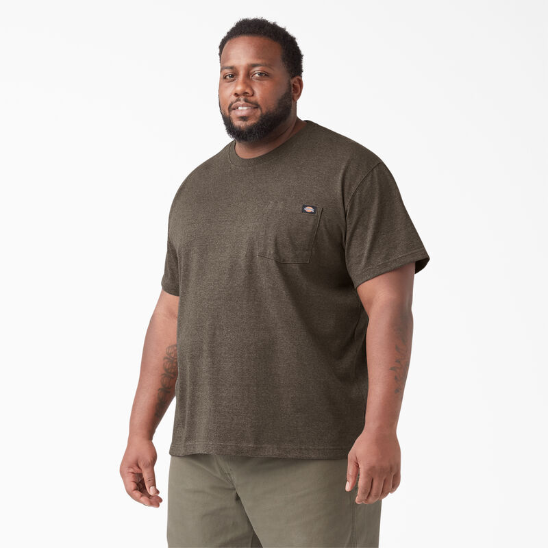 Dickies Heavyweight Heathered Short Sleeve Pocket T-Shirt Chocolate Heather ID-F5okormh