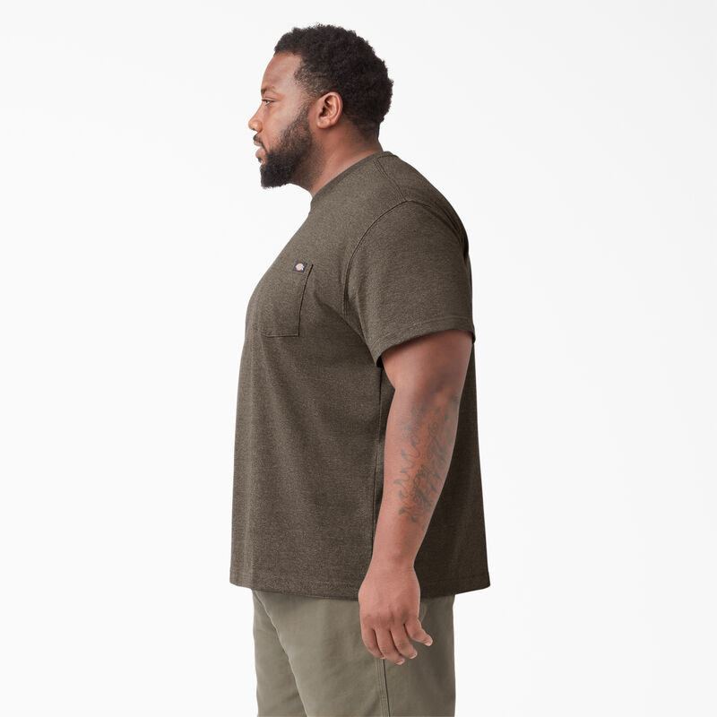 Dickies Heavyweight Heathered Short Sleeve Pocket T-Shirt Chocolate Heather ID-F5okormh