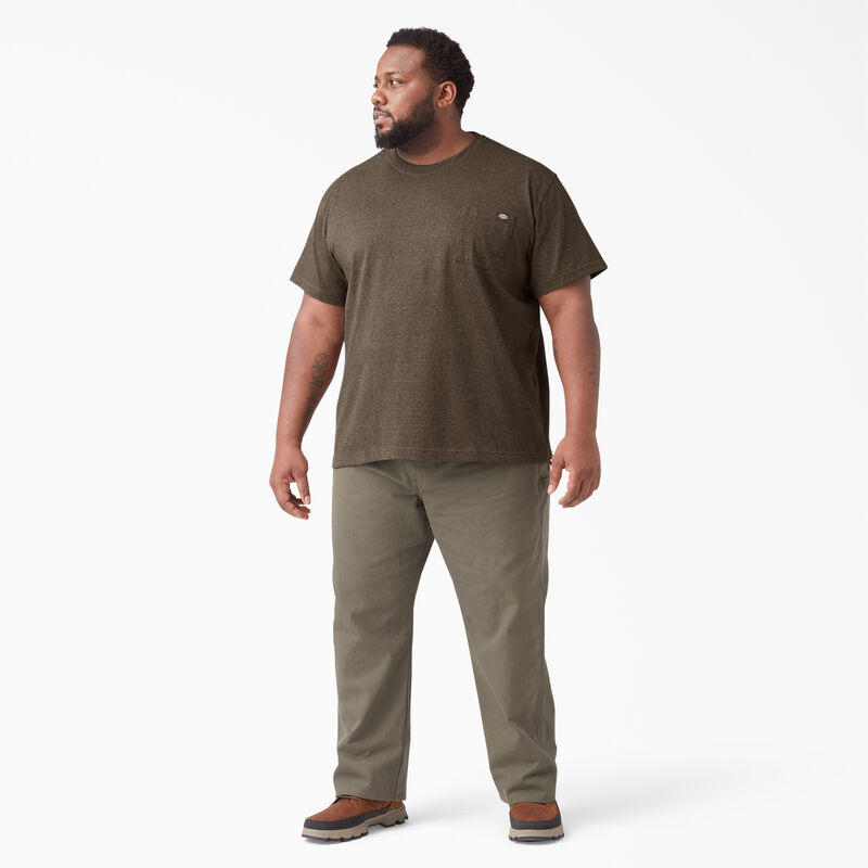 Dickies Heavyweight Heathered Short Sleeve Pocket T-Shirt Chocolate Heather ID-F5okormh