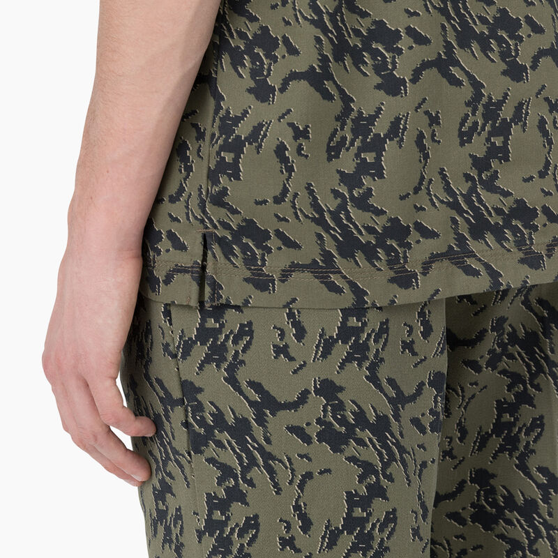 Dickies Drewsey Camo Short Sleeve Work Shirt Military Green Glitch Camo ID-F6vcUfvY